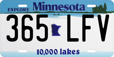 MN license plate 365LFV