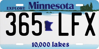 MN license plate 365LFX