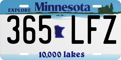 MN license plate 365LFZ