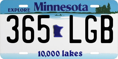MN license plate 365LGB