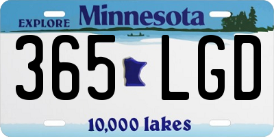 MN license plate 365LGD
