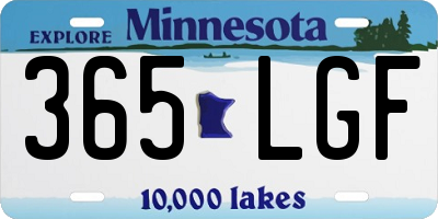 MN license plate 365LGF