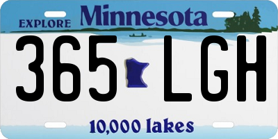 MN license plate 365LGH
