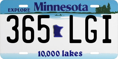 MN license plate 365LGI