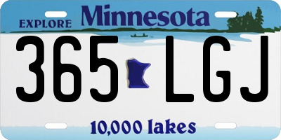 MN license plate 365LGJ