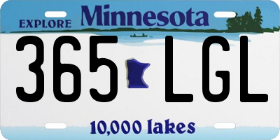 MN license plate 365LGL