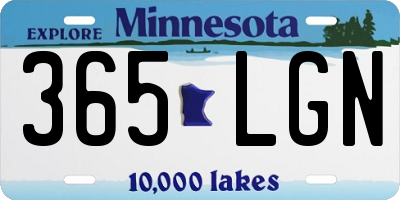 MN license plate 365LGN