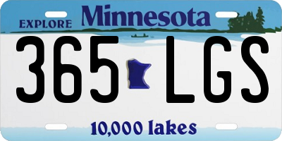 MN license plate 365LGS