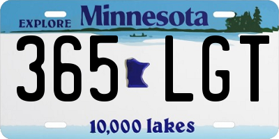 MN license plate 365LGT