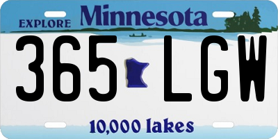 MN license plate 365LGW