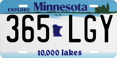 MN license plate 365LGY