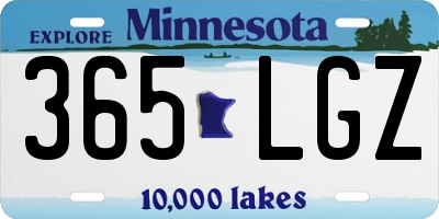 MN license plate 365LGZ