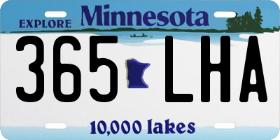 MN license plate 365LHA