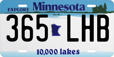MN license plate 365LHB