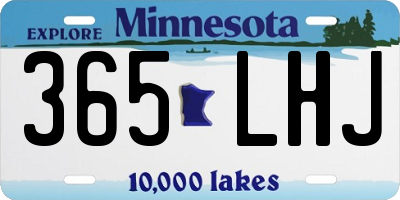 MN license plate 365LHJ