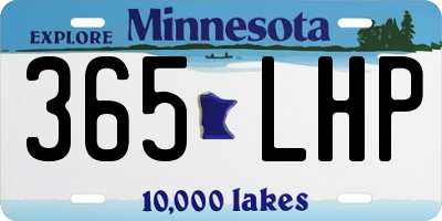 MN license plate 365LHP