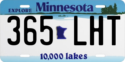 MN license plate 365LHT