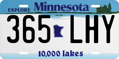 MN license plate 365LHY