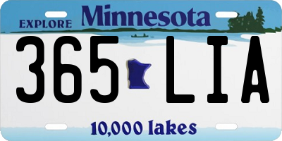 MN license plate 365LIA
