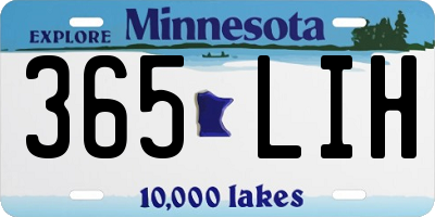MN license plate 365LIH