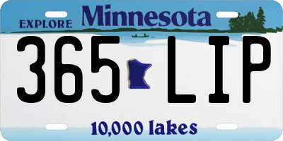 MN license plate 365LIP