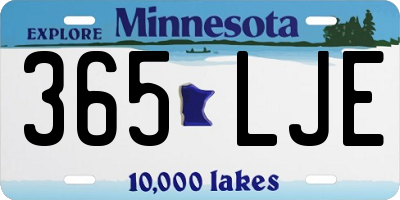 MN license plate 365LJE