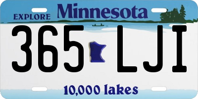 MN license plate 365LJI