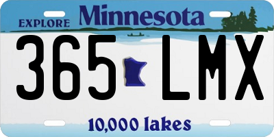 MN license plate 365LMX