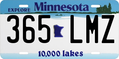 MN license plate 365LMZ