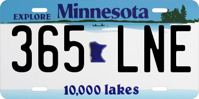 MN license plate 365LNE