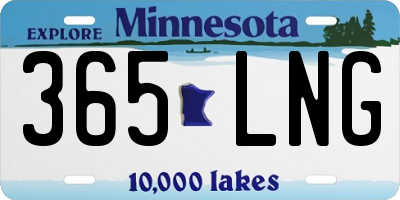 MN license plate 365LNG