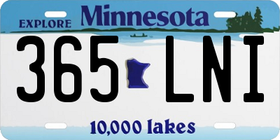 MN license plate 365LNI