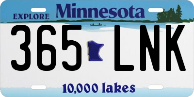 MN license plate 365LNK