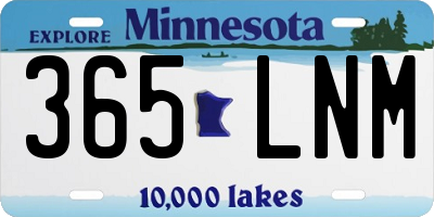 MN license plate 365LNM
