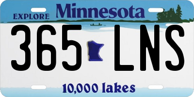 MN license plate 365LNS