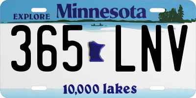 MN license plate 365LNV
