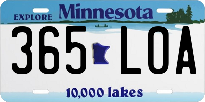 MN license plate 365LOA