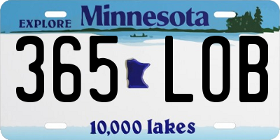 MN license plate 365LOB