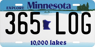 MN license plate 365LOG