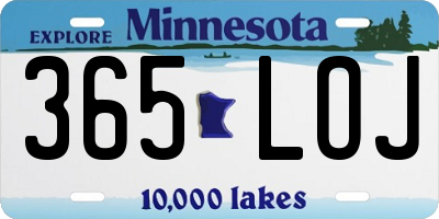 MN license plate 365LOJ