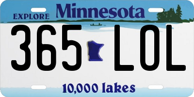 MN license plate 365LOL