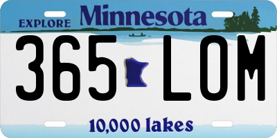 MN license plate 365LOM
