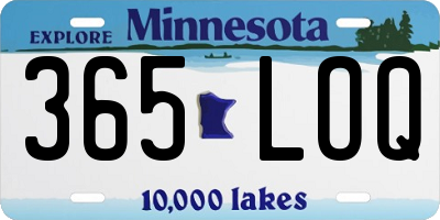 MN license plate 365LOQ