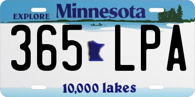 MN license plate 365LPA
