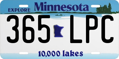 MN license plate 365LPC
