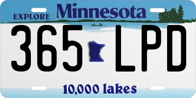 MN license plate 365LPD