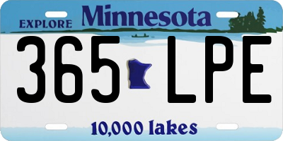 MN license plate 365LPE