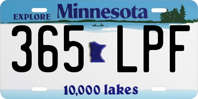 MN license plate 365LPF