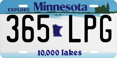 MN license plate 365LPG