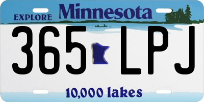 MN license plate 365LPJ